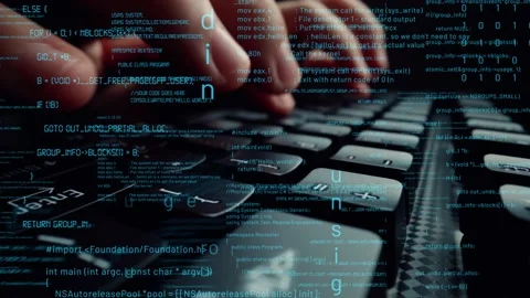 Creative visual of computer programming coding and software development Stock Footage 155536588