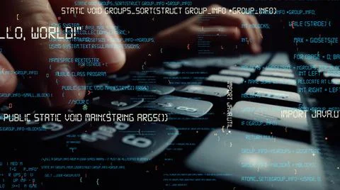 Creative visual of computer programming coding and software development Stock Photos