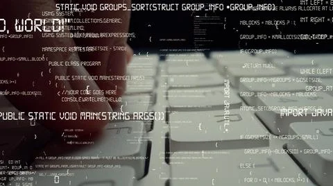 Creative visual of computer programming coding and software development Foto stock