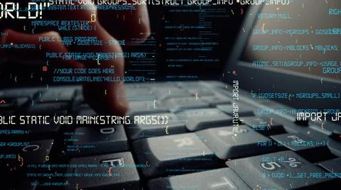 Creative visual of computer programming coding and software development 스톡 사진