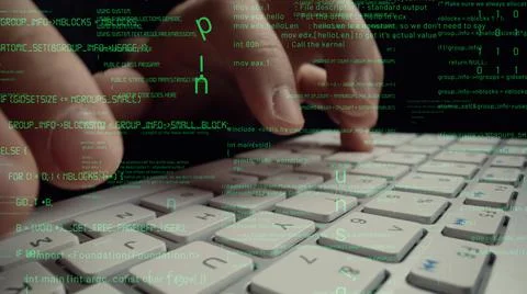 Creative visual of computer programming coding and software development 写真素材