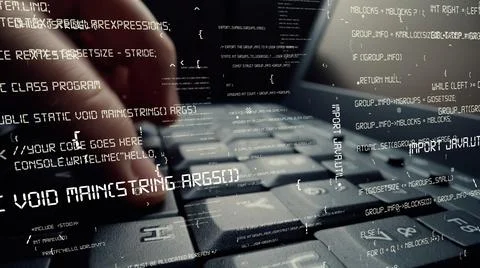 Creative visual of computer programming coding and software development 스톡 사진