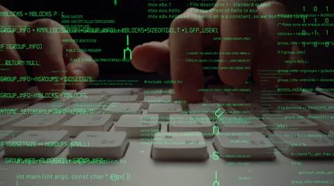 Creative visual of computer programming coding and software development Foto stock