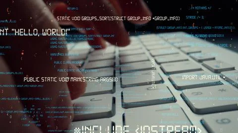 Creative visual of computer programming coding and software development 写真素材