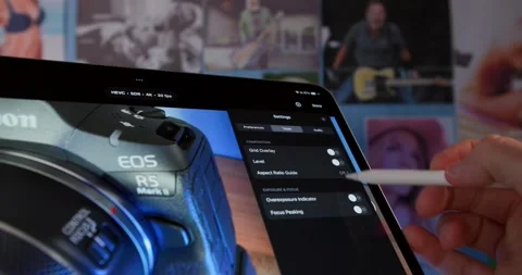 Creative Visual Design on a Tablet Using a Stylus and Editing Application Stock Footage 297737095