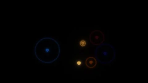 Creative visualization of data points interacting in a Stock Footage 338278730