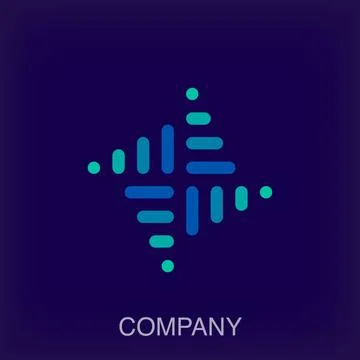 Creative volume and sound wave sign logo. Stock Illustration