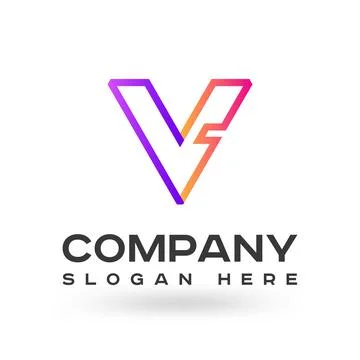 Creative VR letter logo vector template graphic Stock Illustration