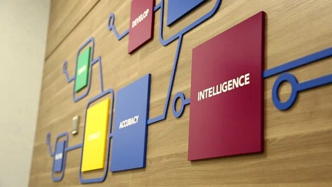 A Creative Wall in A Business Building 스톡 동영상 95903593