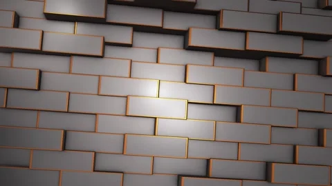 Creative wall design with textured bricks showcasing modern architecture de.. Stock Footage 332846651