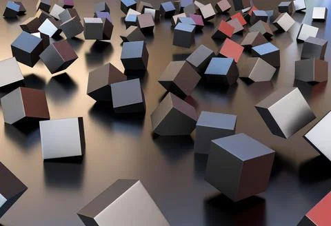 Creative wallpaper with different cubes Resolution and high quality beautiful Stock Photos