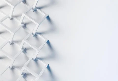 Creative wallpaper with white shapes Resolution and high quality beautiful photo Stock Photos