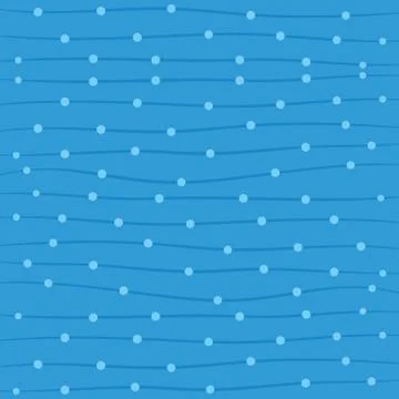Creative wave stripe and dot pattern in blue background vector Illustrazione stock