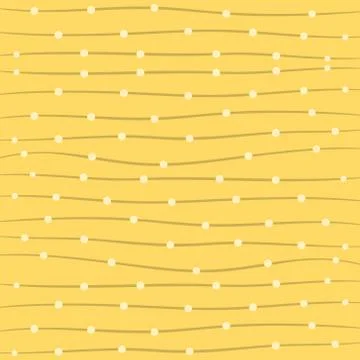 Creative wave stripe and dot pattern in yellow background vector Stock Illustration