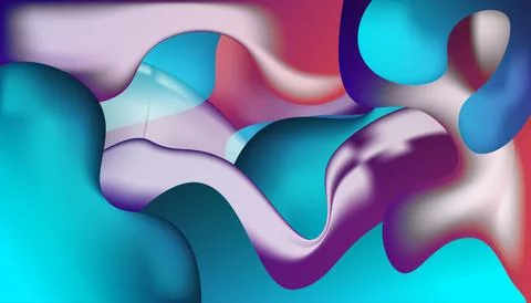 Creative wavy background Design with gradient colorful vector template 스톡 일러스트