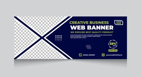 Creative web banner design set for you business ads, corporate banner, Stock Illustration