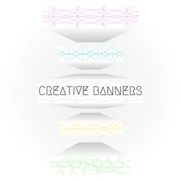 Creative web banners Stock Illustration
