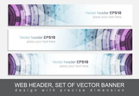 Creative web header or banner for your project Stock Illustration