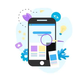 Creative webpage development and web design concept	 イラスト素材