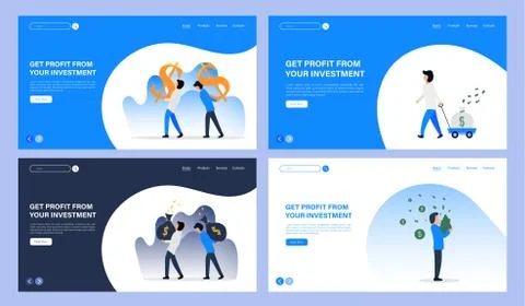 Creative website template concepts for website and mobile apps design Stock Illustration