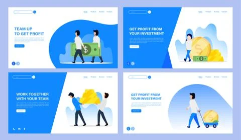 Creative website template concepts for website and mobile apps design Illustrazione stock