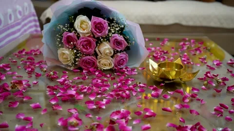 Creative welcome decor for guests in India Stock Footage 321039616