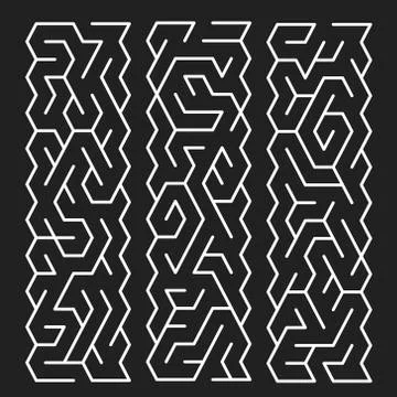 Creative white labyrinth Stock Illustration