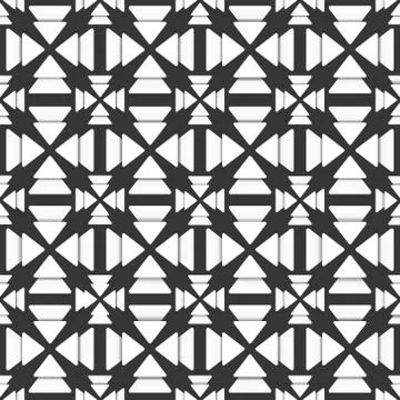 Creative white triangle design pattern in black vector Stock Illustration
