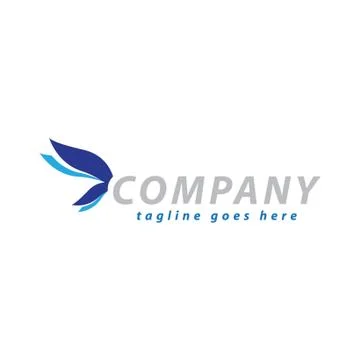 Creative wings logo design Stock Illustration