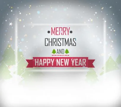 Creative winter christmas background design Stock Illustration