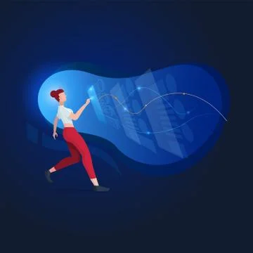 Creative woman working 스톡 일러스트