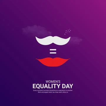 Creative women's equality day ads design. women's equality day, Celebrated .. Stock Illustration