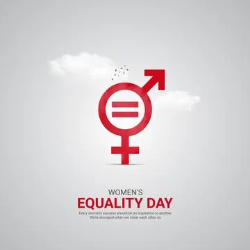 Creative women's equality day ads design. women's equality day, Celebrated .. Illustrazione stock