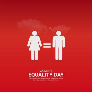Creative women's equality day ads design. women's equality day, Celebrated .. Stock Illustration
