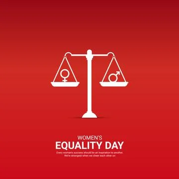 Creative women's equality day ads design. women's equality day, Celebrated .. Stock Illustration