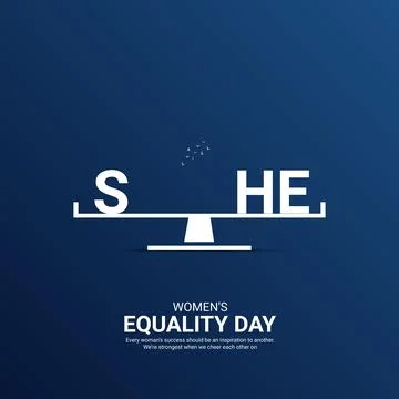 Creative women's equality day ads design. women's equality day, Celebrated .. Stock Illustration