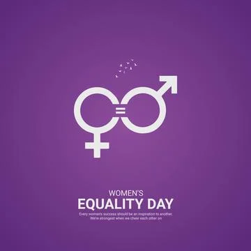 Creative women's equality day ads design. women's equality day, Celebrated .. Stock Illustration