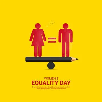 Creative women's equality day ads design. women's equality day, Celebrated .. Stock Illustration