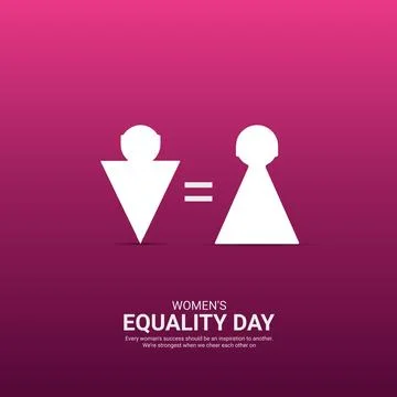 Creative women's equality day ads design. women's equality day, Celebrated .. Stock Illustration