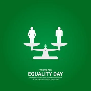 Creative women's equality day ads design. women's equality day, Celebrated .. Stock Illustration