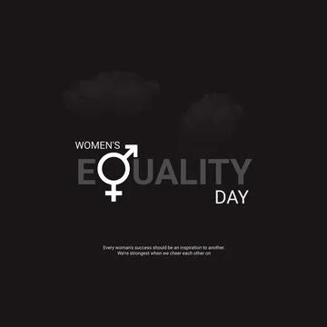 Creative women's equality day ads design. women's equality day, Celebrated .. Stock Illustration