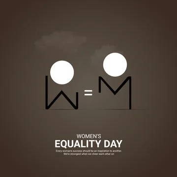 Creative women's equality day ads design. women's equality day, Celebrated .. Stock Illustration
