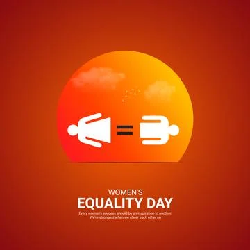 Creative women's equality day ads design. women's equality day, Celebrated .. Stock Illustration