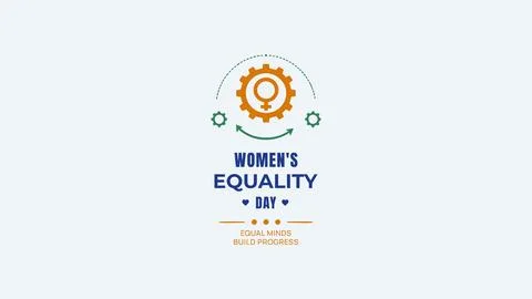 Creative Womens Equality Day Badge Design Stock Illustration