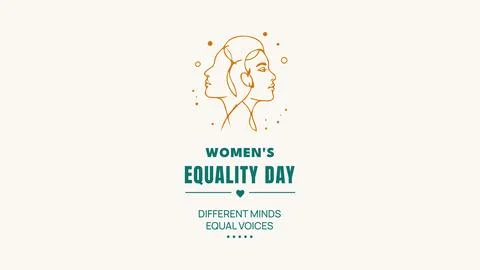 Creative Womens Equality Day Face Illustration Stock Illustration