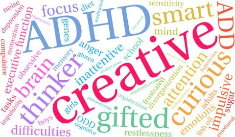 Creative Word Cloud Stock Illustration