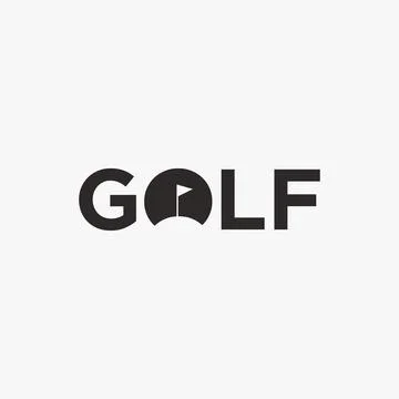 Creative wordmark golf logo vector icon on white background Stock Illustration