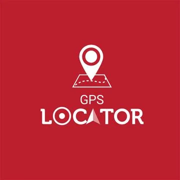 Creative wordmark logo GPS Location tracking  vector logo illustration Stock Illustration