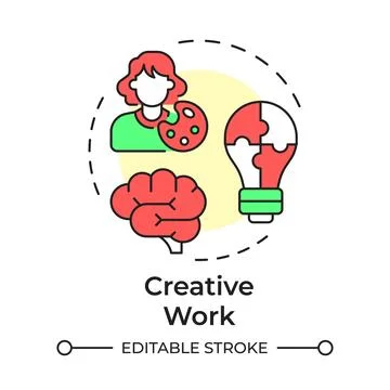 Creative work multi color concept icon 스톡 일러스트