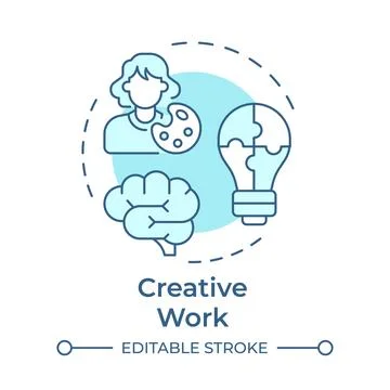 Creative work soft blue concept icon イラスト素材